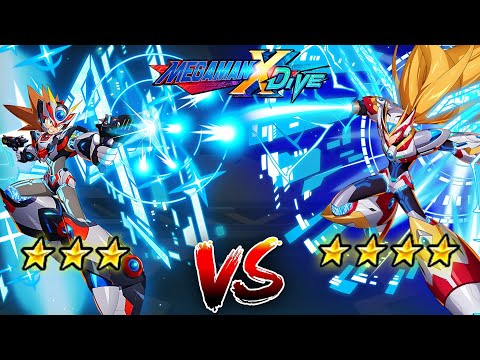 DiVE Armor Axl 3* Vs DiVE Armor Zero 4* - Mega Man X DiVE (Mobile Controls PvP)
