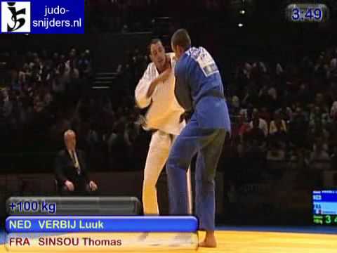 Judo 2009 Birmingham: Verbij (NED) - Sinsou (FRA) [+100kg].