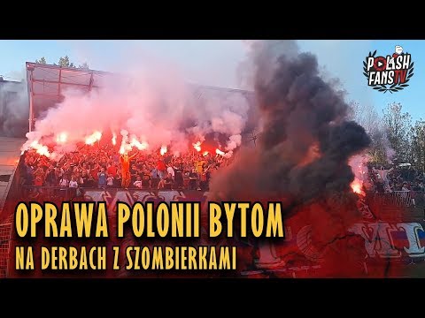 Oprawa Polonii Bytom na derbach z Szombierkami (13.10.2018 r.)