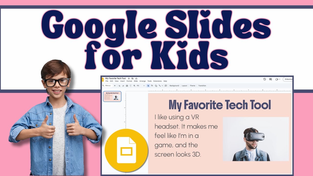 Google Slides Lesson for Kids | Create a Slide About Your Favorite Technology