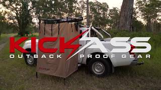 KickAss Awning Shower Tent, Toilet and Change Room 7 Second Set-Up