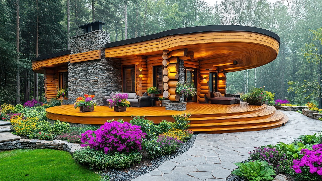 100 Modern Log Cabin Design Inspirations: Timeless Beauty Wooden House in the Woods