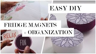 DIY Fridge Decor - Magnets and Dry Erase Board