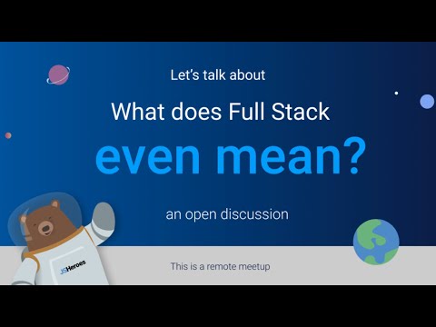 (Romanian) Open talk: What does full stack developer even mean? | JSHeroes Meetups