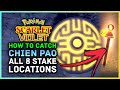 Pokemon Scarlet and Violet - How to Get Legendary Pokemon Chien Pao & All 8 Yellow Stake Locations