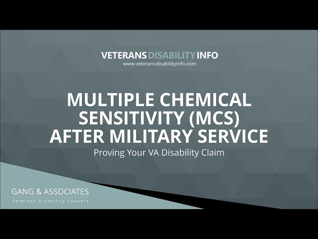 Multiple Chemical Sensitivity (MCS) After Military Service