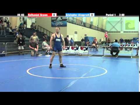 86 KG Nathaniel Brown vs Kristopher Klapprodt