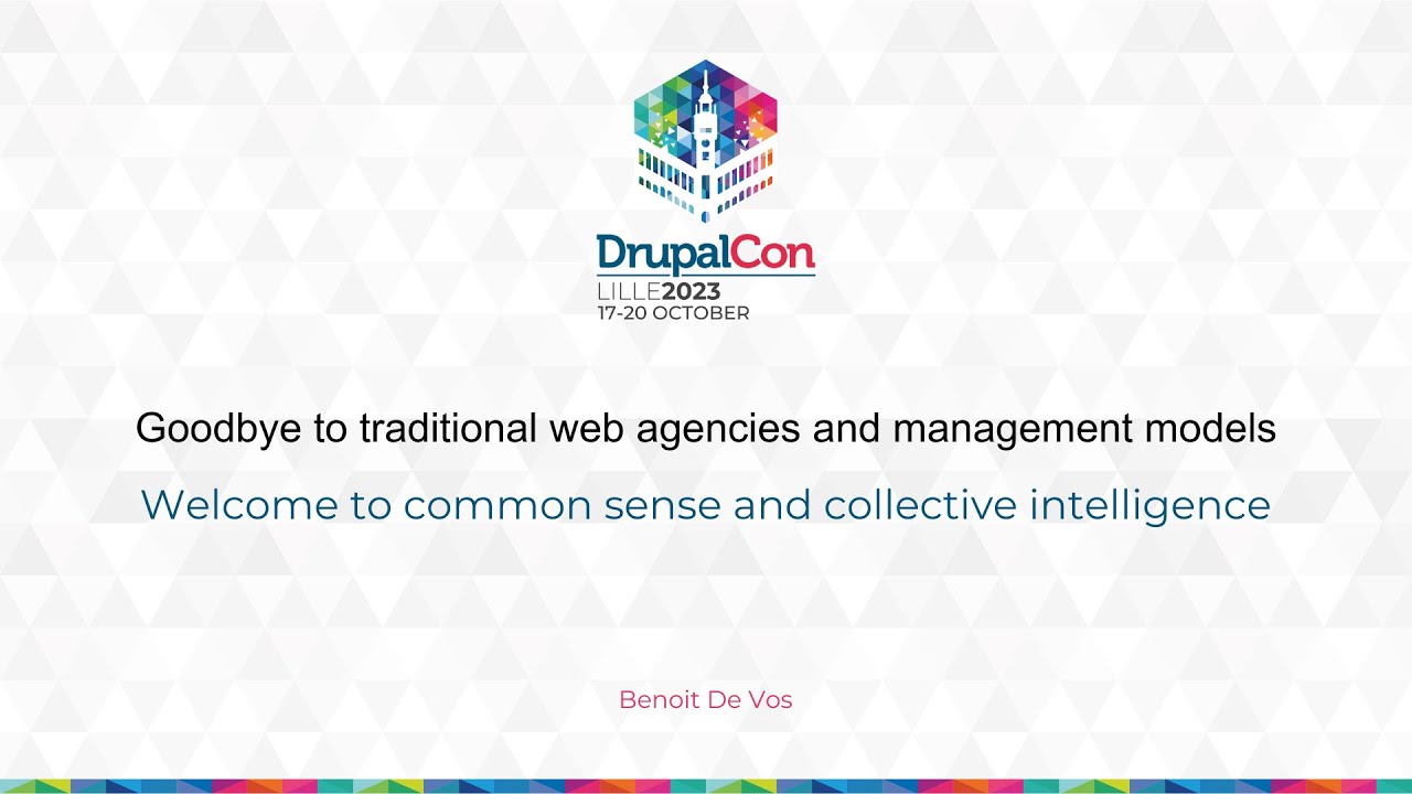 Goodbye to traditional web agencies and management models - Welcome to common sense and ...