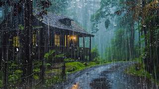Thunderstorm in the Dark Woods 🌙 Rain Sounds for Deep Sleep, Beat Stress, Improve Sleep & Relax