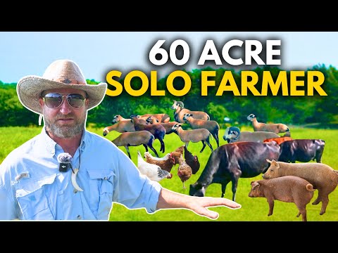 He Raises Chickens, Pigs, Cows, & Sheep All by Himself!