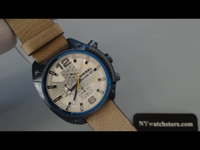 Vídeo relacionado con Diesel Reloj Overflow para hombre, Movimiento cronógrafo de cuarzo con correa de acero, silicona o piel, Rojo y gris, 55 mm