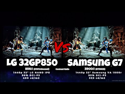 LG 32GP850 Vs Samsung Odyssey G7 IPS Vs VA Panel Technology LG Nano IPS Vs VA 1000R
