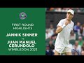 Sinner's Dominant Win | Jannik Sinner vs Juan Manuel Cerundolo | Match Highlights | Wimbledon 2023