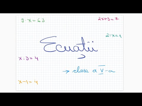 Ecuatii, exemple - Clasa a V-a