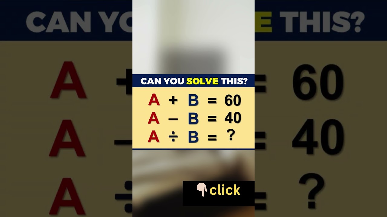 This Math Puzzle Will Outsmart You!