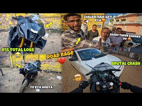 Live Acc!dent R15v4 💔| Total Loss Hogya 😭| Road R@ge 😡