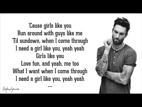 Maroon 5 - Girls Like You (Lyrics) ft. Cardi B