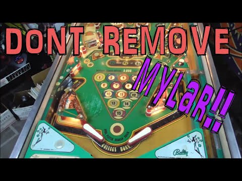 Repainting The Playfield Of A 1977 Bally Eight Ball Pinball Machine - They Ripped The Mylar Off!