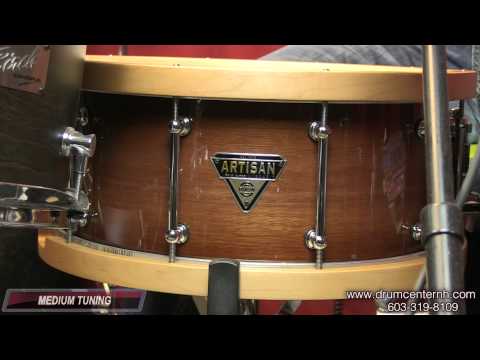 Video Demo: Dixon Artisan Brady Rose Gum Snare Drum w/ Wood Hoops 6.5x14