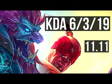 TRUNDLE vs LEE SIN (TOP) (DEFEAT) | 3.5M mastery, 1500+ games, 6/3/19 | KR Grandmaster | v11.11