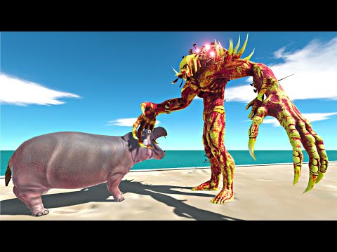 Magma Scourge vs Modern Mammals in Stone Arena - Animal Revolt Battle Simulator