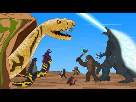 Rescue All Family GODZILLA & KONG, GODZILLA EARTH From Evolution of GIANT PYTHON - FUNNY CARTOON