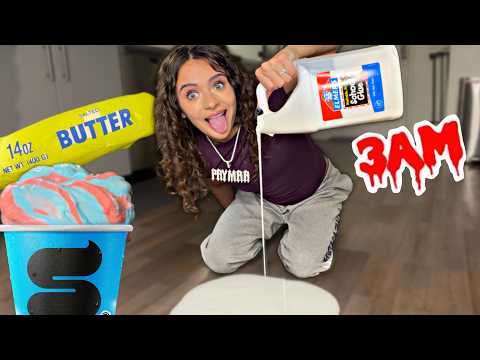 MAKING HAUNTED SLIME AT 3AM ON THE FLOOR!