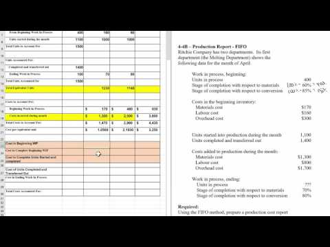 MA Module 4 Video 5 FIFO Production Report Problem 4 4B