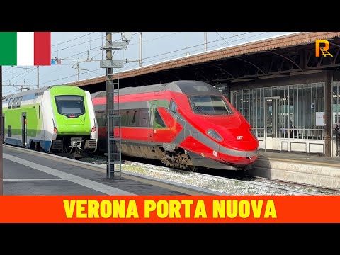 Verona Porta Nuova Railway Station - Trainspotting and Aerial View -  Italy