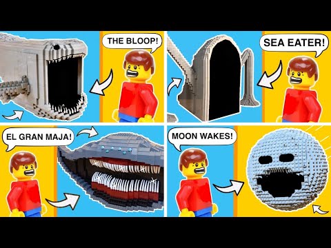 I Made LEGO The Bloop vs Sea Eater vs El Gran Maja vs The Moon Wakes Up!