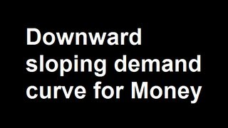 Downward sloping demand curve for Money