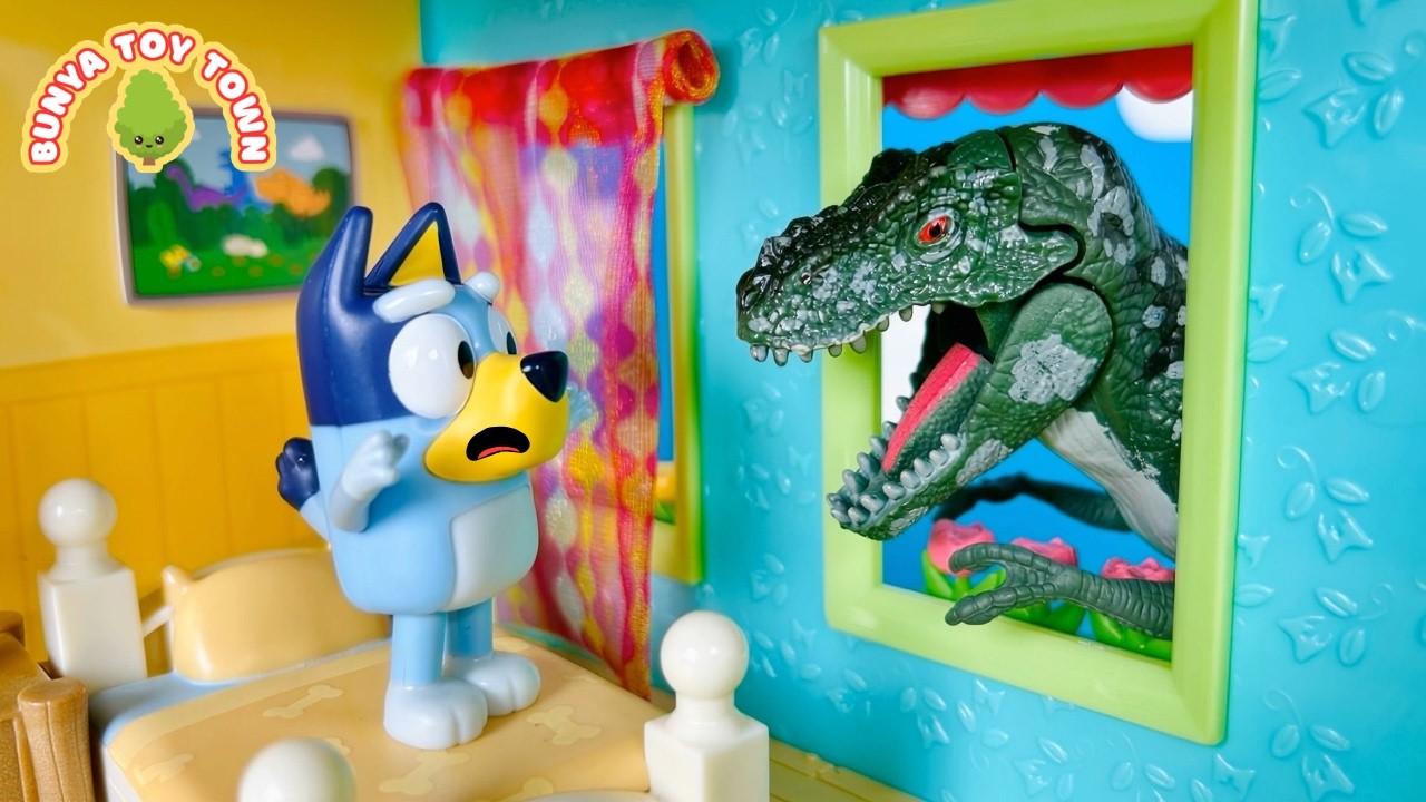 BLUEY Dinosaur at the Window | Pretend Play with Bluey Toys