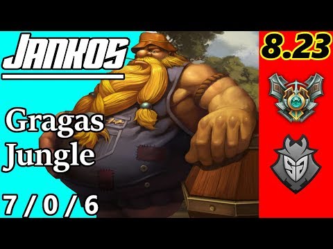 G2 Jankos as Gragas Jungle - S8 Patch 8.23 - EUW Master - Full Gameplay