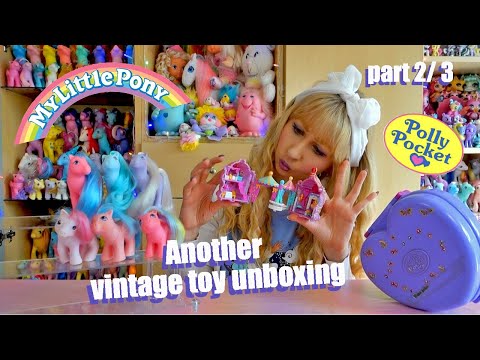 Another vintage girl toy unboxing - part 2 - 80s/ 90s G1 My little Pony, Polly Pocket