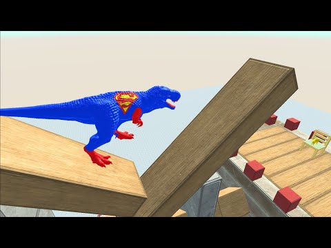 All Units Run in TRAP WOOD BRIDGE WOBBLE - Animal Revolt Battle Simulator