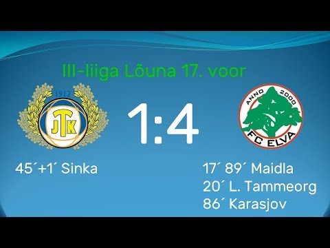 17. voor 2018: Viljandi JK Tulevik III - FC Elva II 2:2 1:4 (1:2)