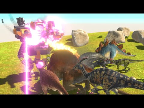 NEW UPDATE ROBOT vs ARMY ALL UNITS⚡-Animal Revolt Battle Simulator