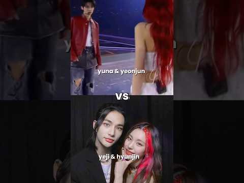 yuna & yeonjun vs yeji & hyunjin which Collab you like the most #viral#views#shortsvideo#kpop#itzy