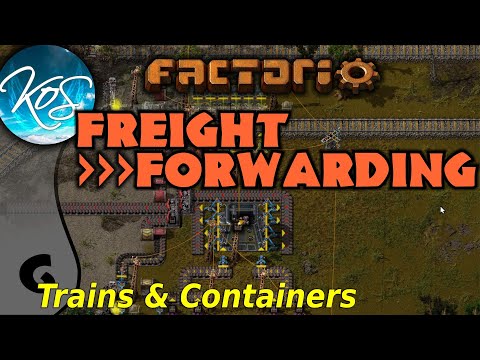 Factorio Freight Forwarding Mod 6 - TRAINS & CONTAINERS  - Ships, trains! - Let's Play