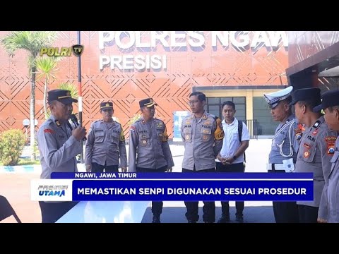 KAPOLRES NGAWI CEK SENJATA DAN AMUNISI ANGGOTA