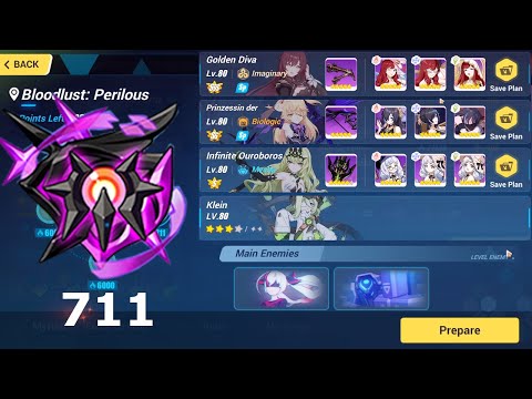 [Honkai Impact 3] Ex-Abyss Nirvana (D445) - Mobs (Bloodlust) 711 pts | Full Run (5.7)