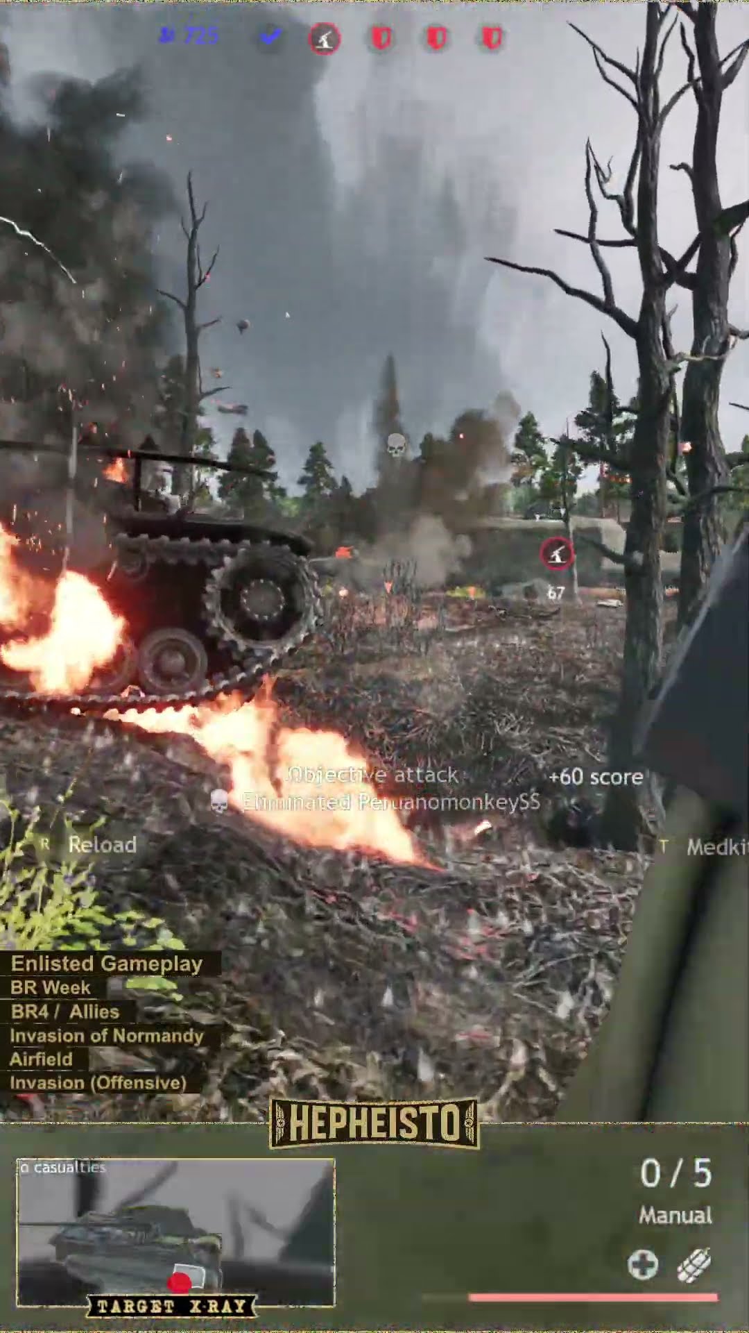 Paratrooper eliminates Panzer Tiger II (H) with RPzB. 43 Ofenrohr