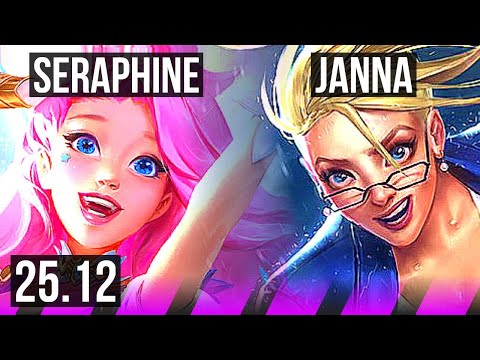 SERAPHINE & Ashe vs JANNA & Jhin (SUP) | 4/4/19 | EUW Master | 25.12