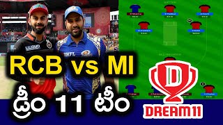 RCB vs MI IPL 2020 Dream 11 Team Prediction | Fantasy Cricket Team | Telugu Buzz