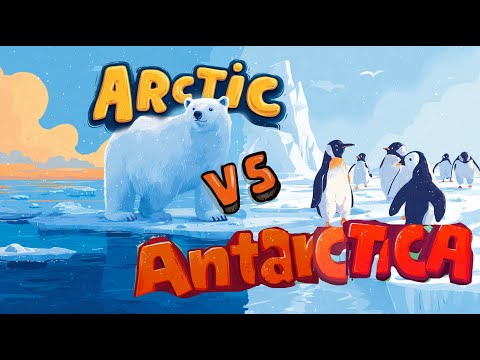 Arctic vs. Antarctica ❄️🐧🐻‍❄️ | Fun Facts for Kids@KidsaiStudio05 #kidslearning