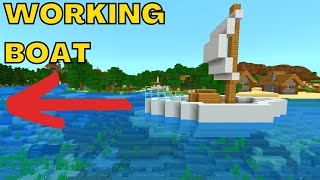 How To Build A Working Boat In Minecraft Bedrock! (No Mods)
