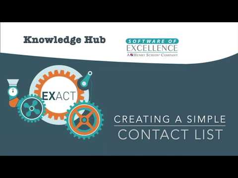 How to create a simple contact list