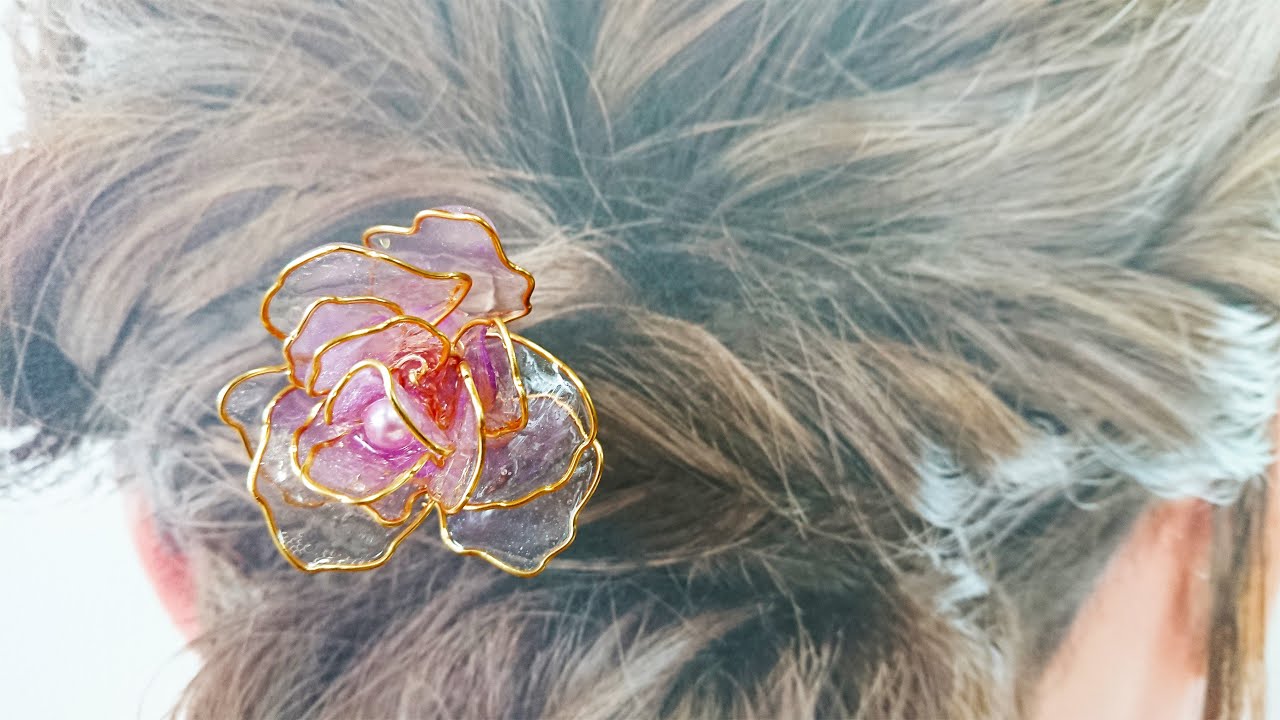 薔薇のポニーフック、ワイヤーレジン♪Rose pony hook, wire resin♪