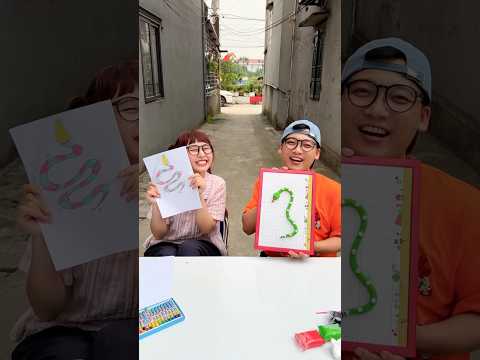 Trung chuối Hạt Tiêu Tham Gia Thử Thách Vẽ Con Rắn #hattieu #trungchuoi #shorts