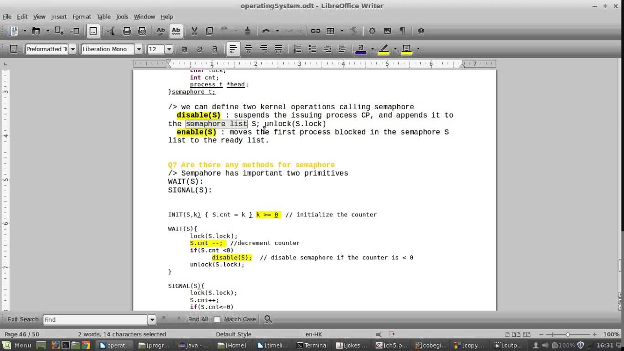 Session 9 : Process Synchronization Theory